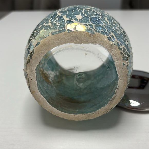 Turquoise Crystal Vase/Container - Picture 4 of 6